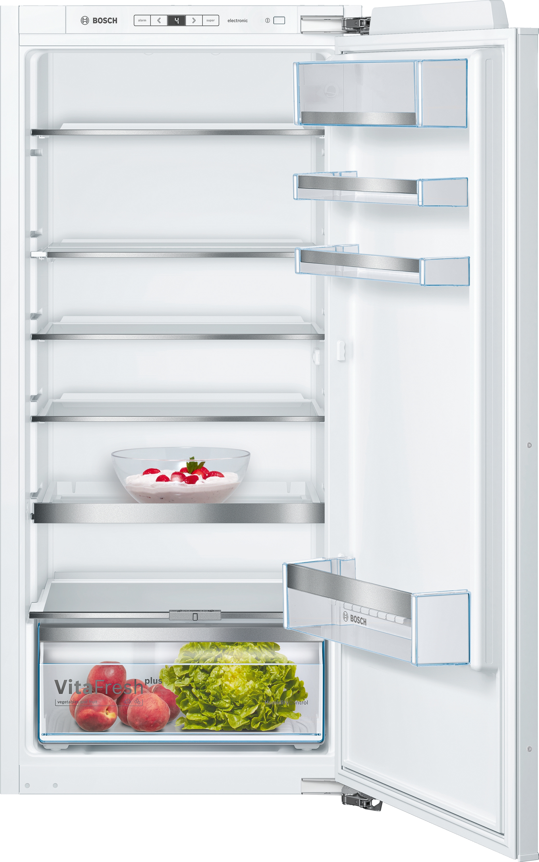 Bosch Serie 6, Einbau-Kühlschrank, 122.5 x 56 cm, Flachscharnier mit Softeinzug, KIR41ADD0
