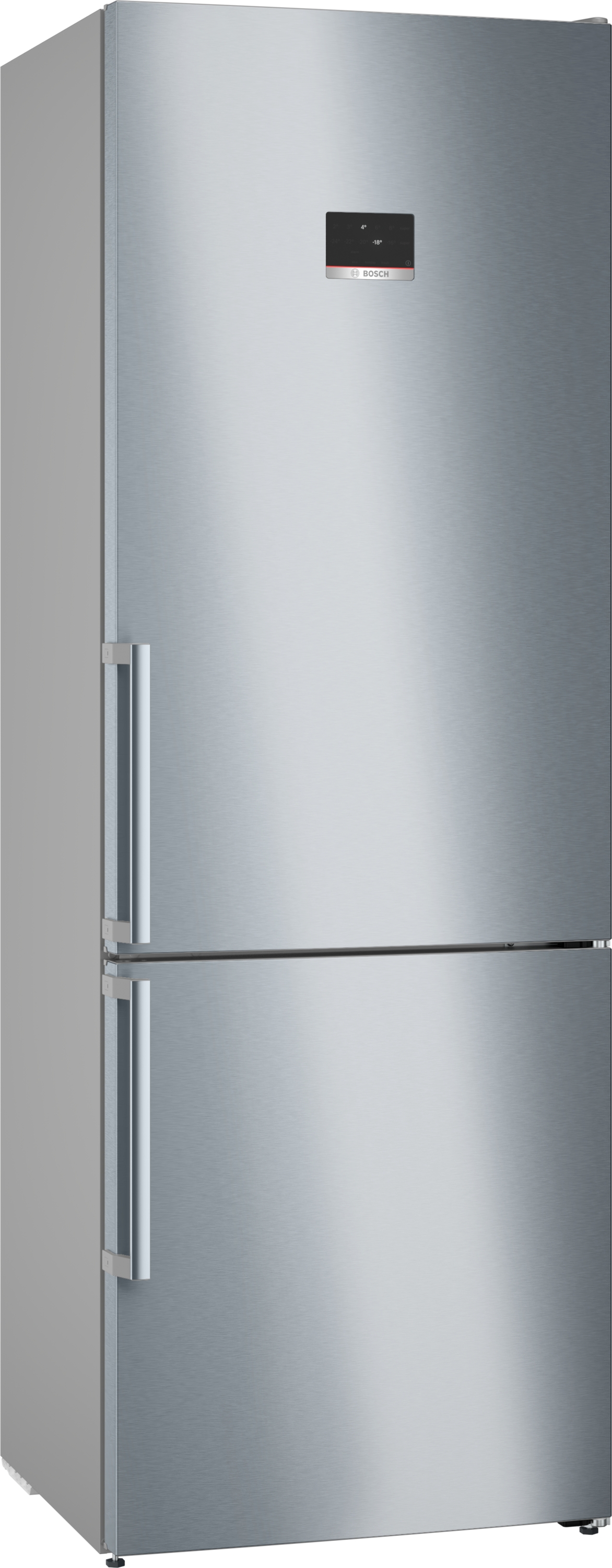 Bosch Serie 6, Freistehende Kühl-Gefrier-Kombination mit Gefrierbereich unten, 203 x 70 cm, Edelstahl (mit Antifingerprint), KGN49AIBT