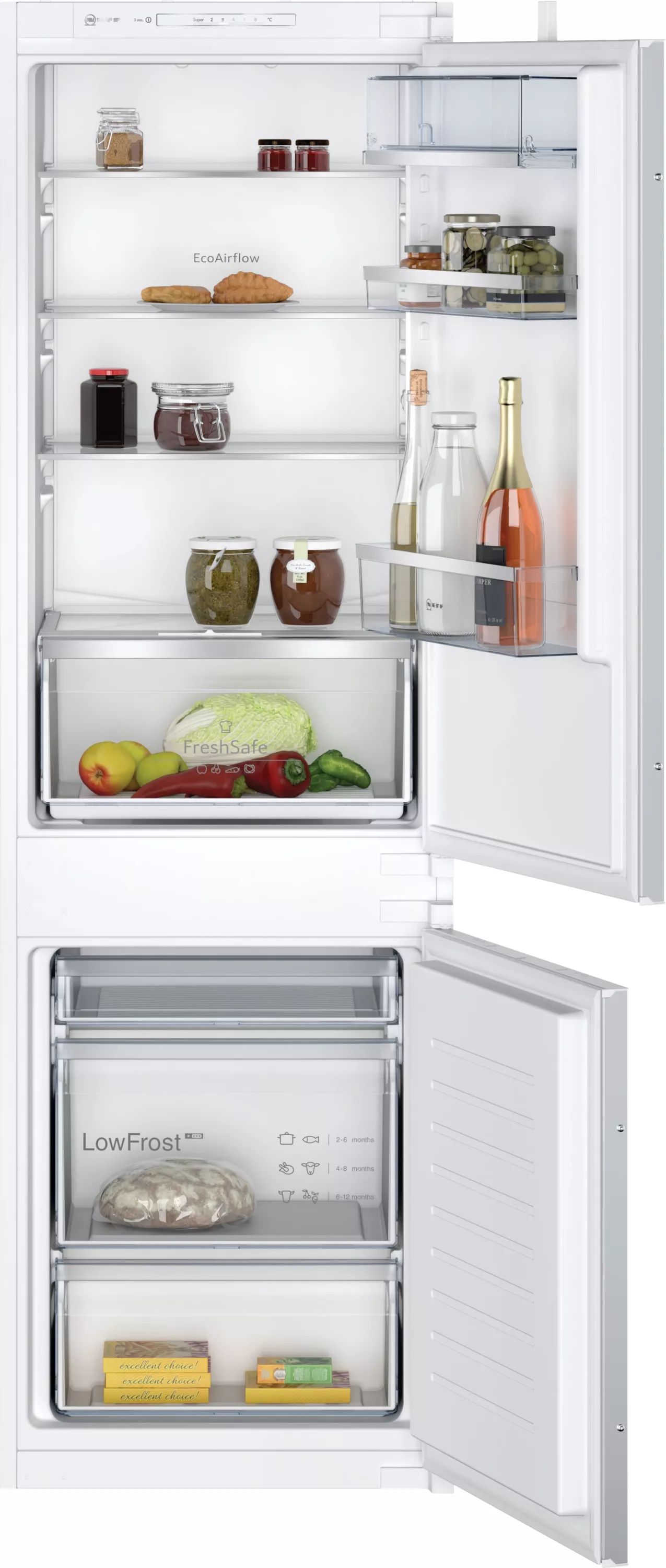 NEFF Einbau-Kühlschrank  KI5862SE0S, 177.2 cm hoch, 54.1 cm breit, Schleppscharnier