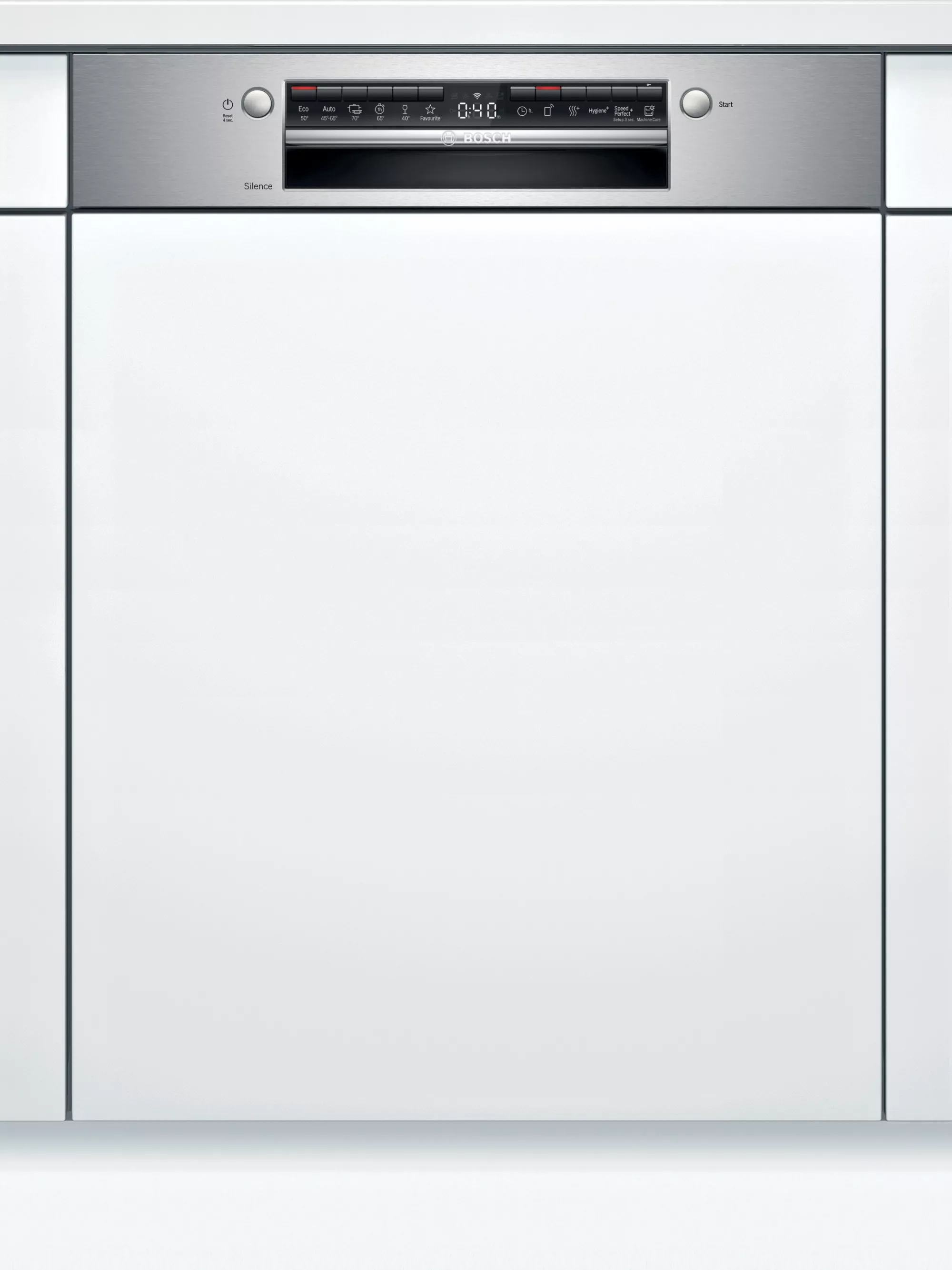 Bosch Serie 4, Teilintegrierter Geschirrspüler, 60 cm, Edelstahl, SMI4HVS32E