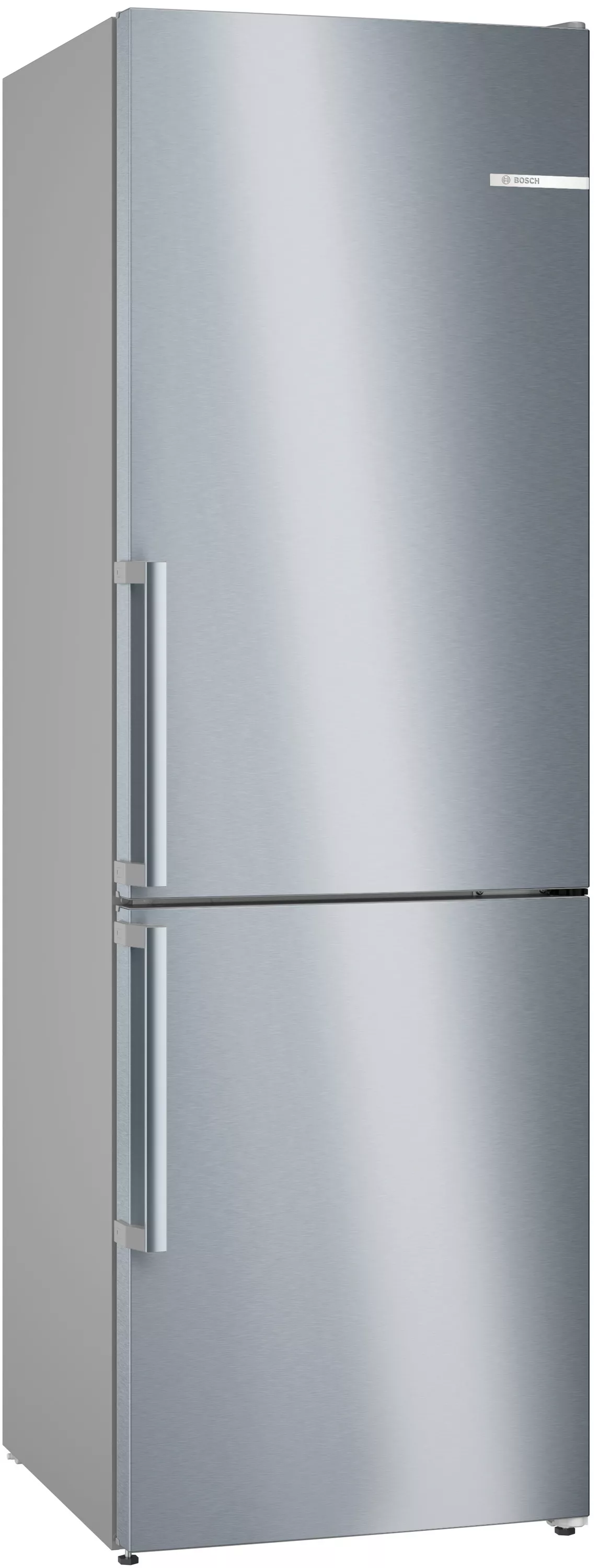 Bosch Serie 4, Freistehende Kühl-Gefrier-Kombination mit Gefrierbereich  unten, 186 x 60 cm, Edelstahl (mit Antifingerprint), KGN36VICT |  4242005281541