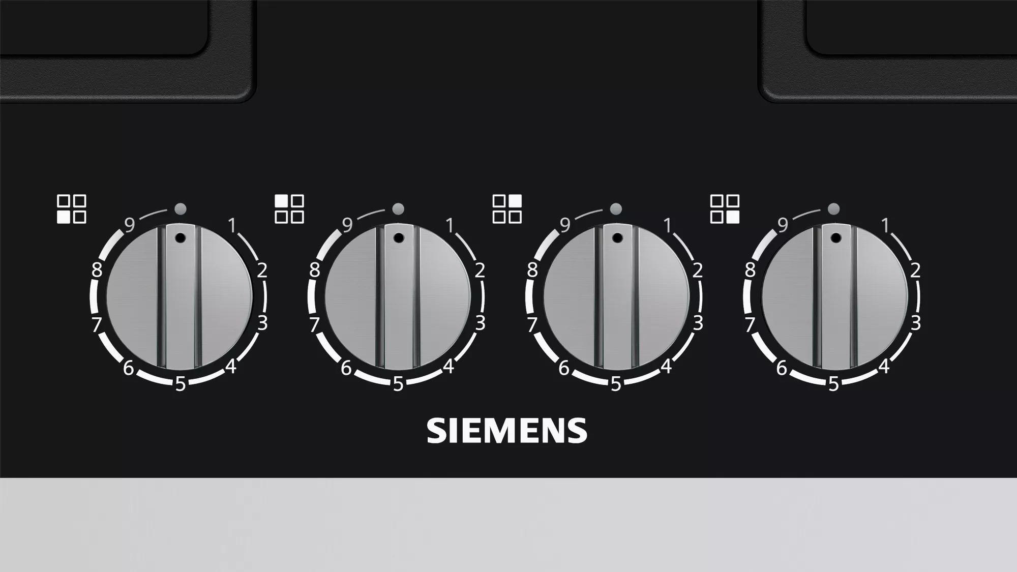 Siemens iQ700, Gaskochfeld, 60 cm, Glaskeramik, Schwarz, ER6A6PB70D