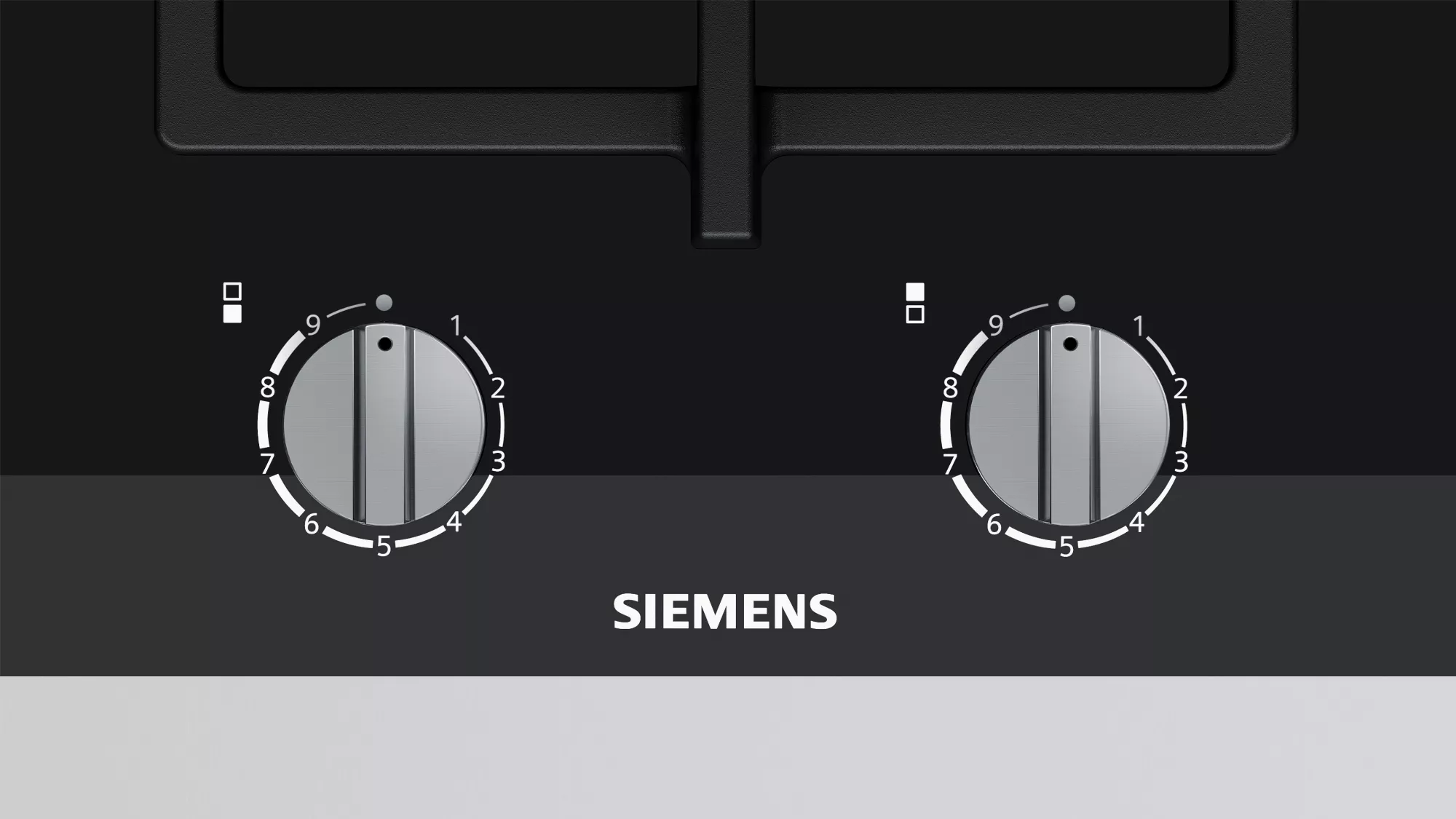 Siemens iQ700, Domino-Kochfeld, Gas, 30 cm, Glaskeramik, Schwarz, ER3A6BB70D