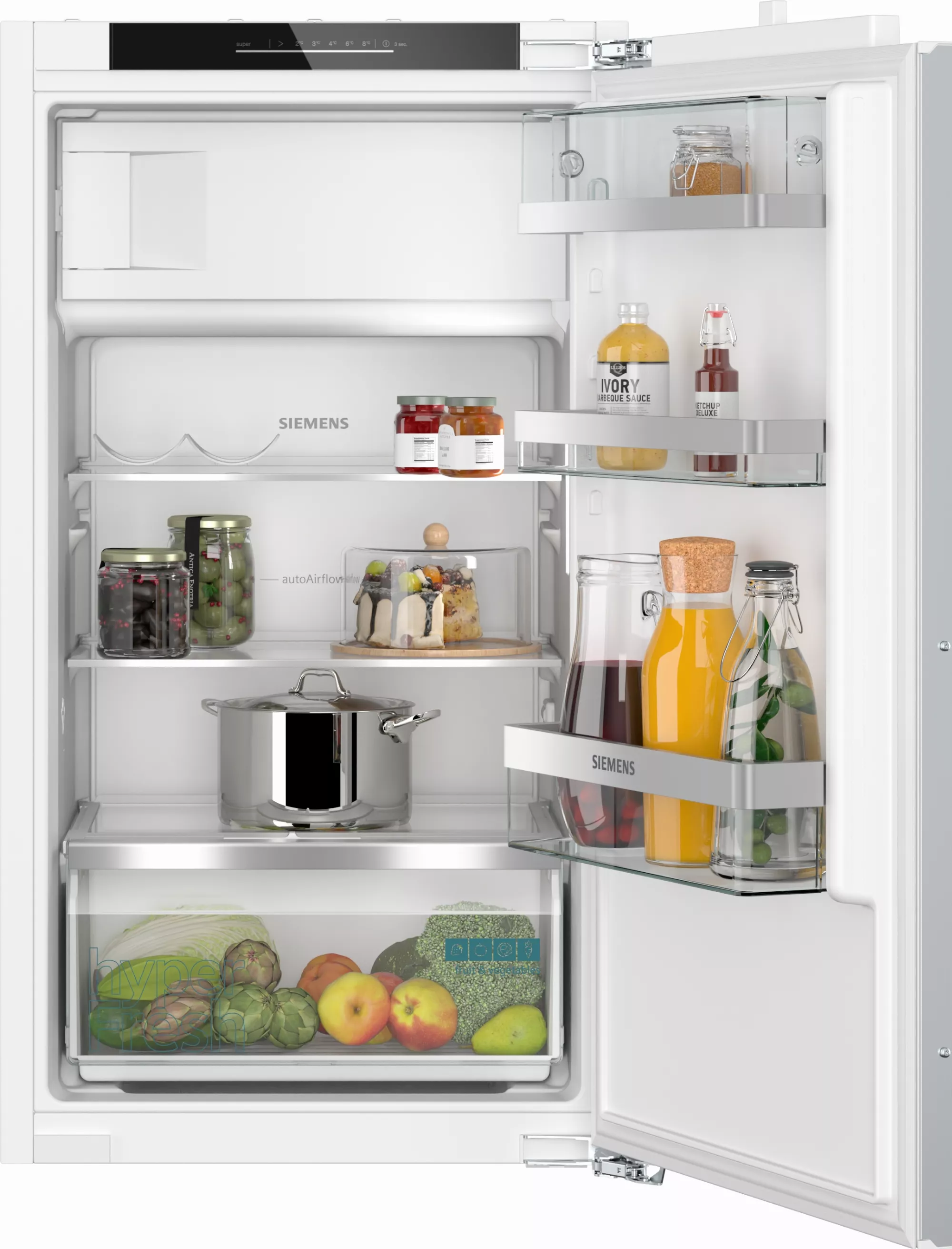 Siemens iQ500, KI32LADD1, Einbau-Kühlschrank mit Gefrierfach, 102.5 x 56 cm, Flachscharnier mit Softeinzug
