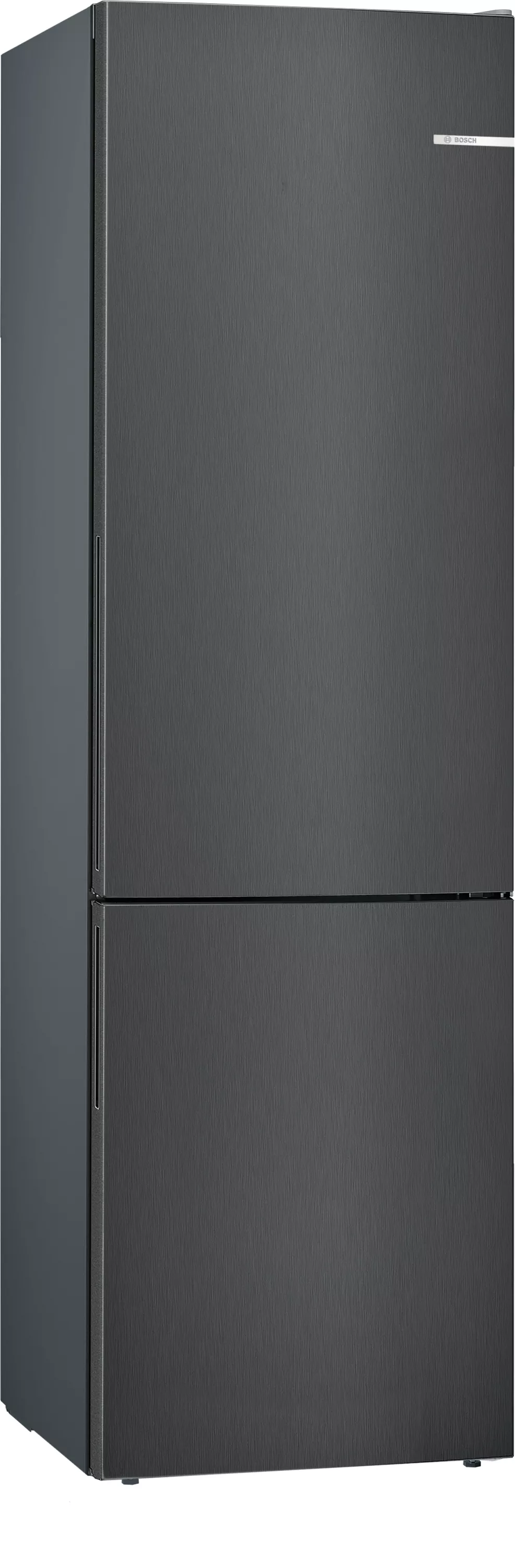 Bosch Serie 6, Freistehende Kühl-Gefrier-Kombination mit Gefrierbereich unten, 201 x 60 cm, Edelstahl schwarz, KGE398XBA