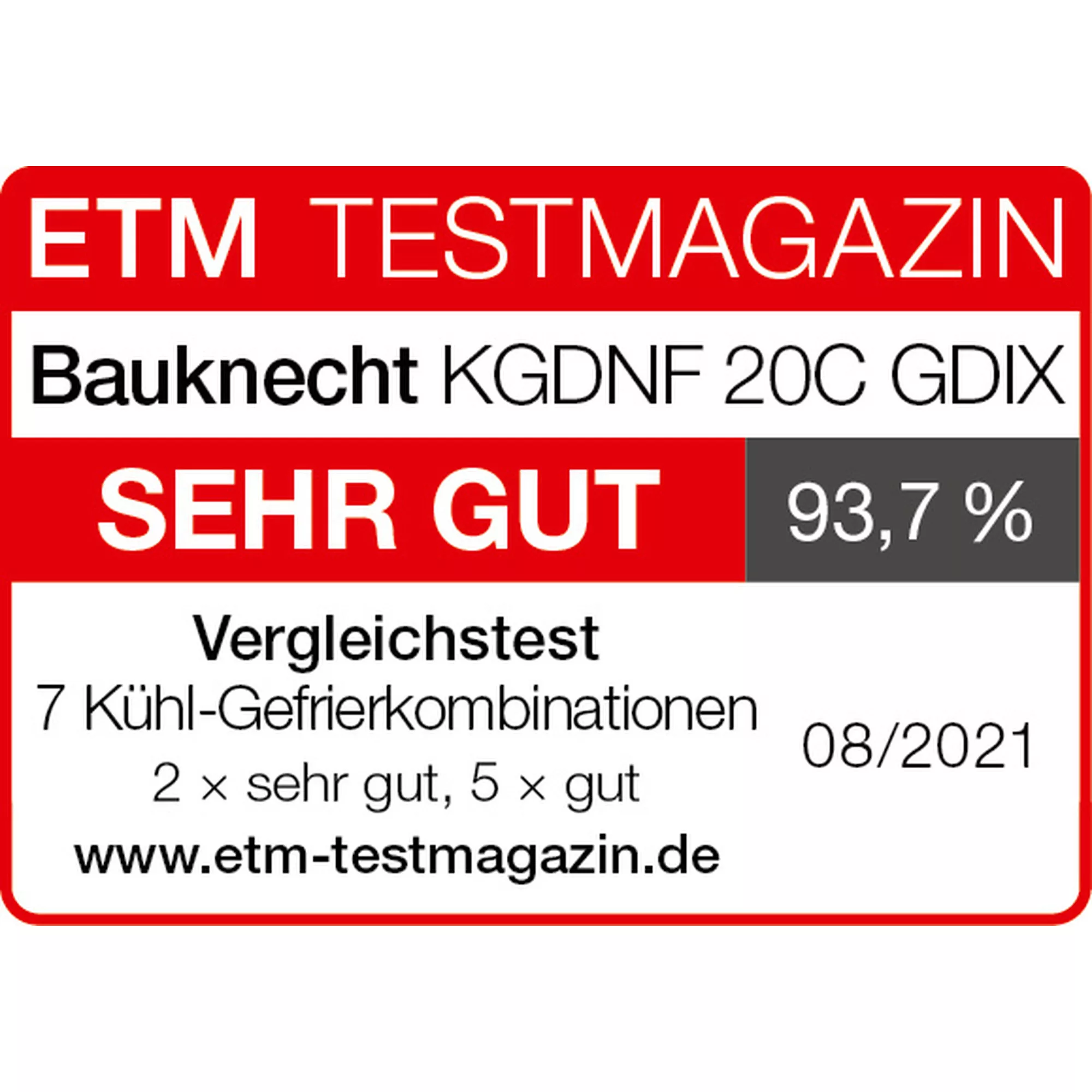 Bauknecht Kühl- / Gefrierkombination KGDNF 20C GDIX