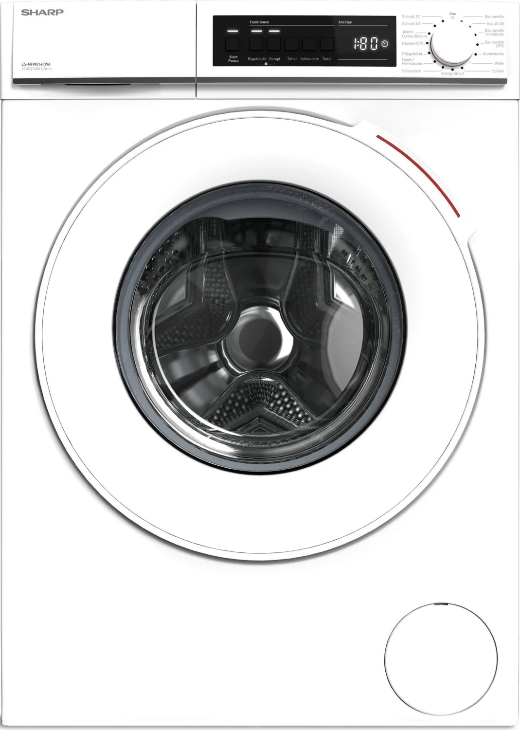 Sharp ESNFW014CWA-DE Waschmaschine, 1400 U/min, 10kg | 4974019214597 | Frontlader