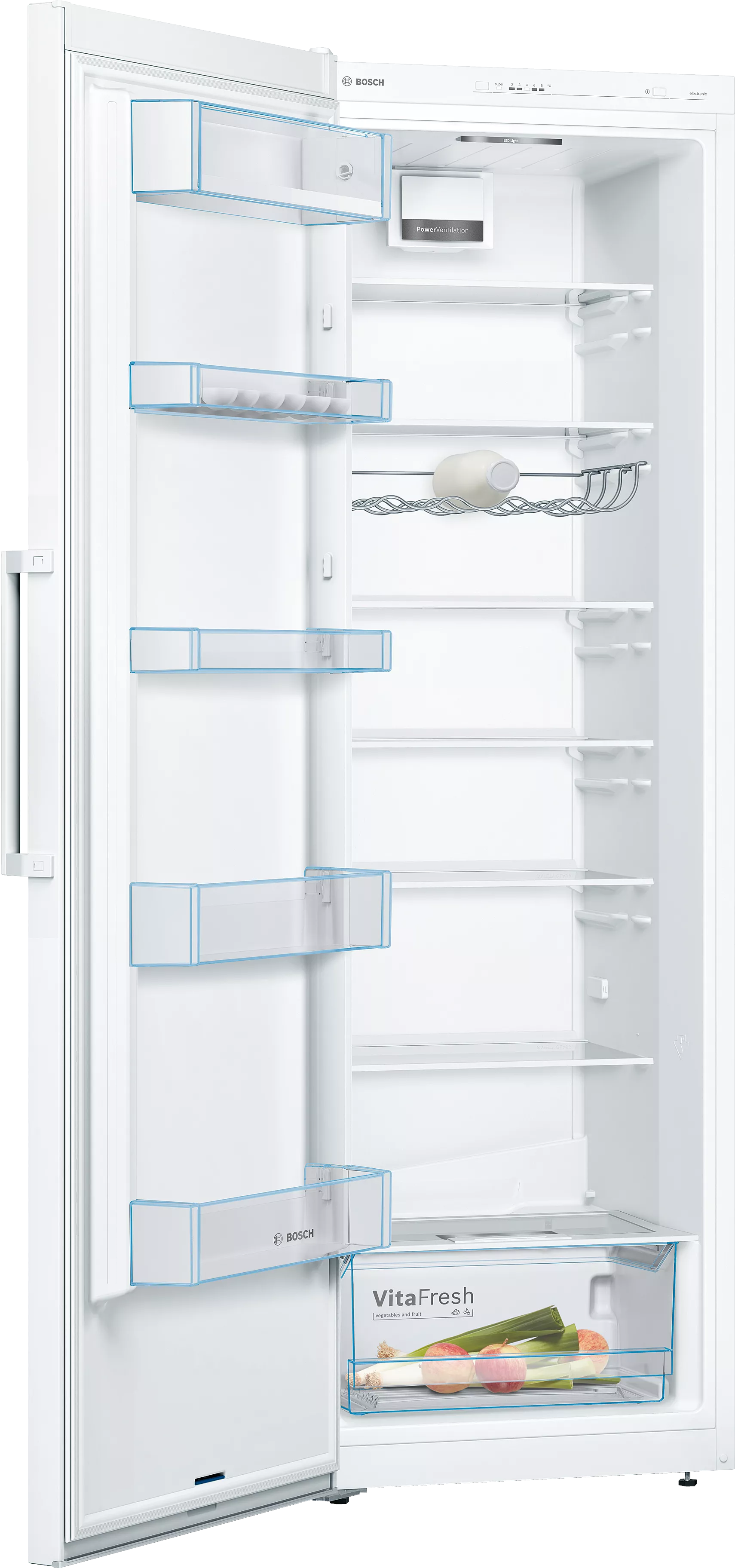 Bosch Serie 4, Freistehender Kühlschrank, 186 x 60 cm, Weiß, KSV36VWEP
