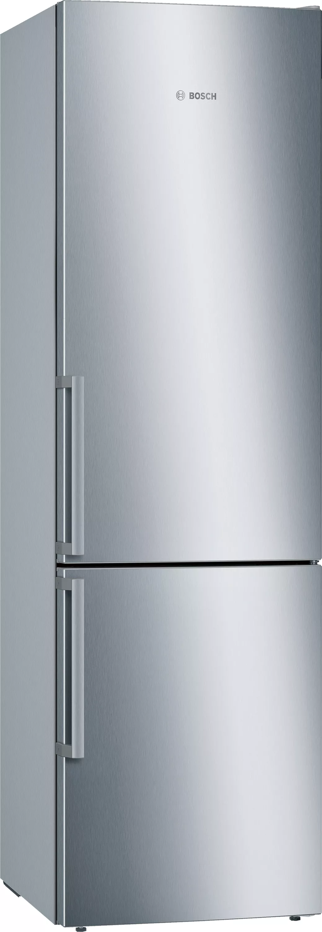 Bosch Serie 6, Freistehende Kühl-Gefrier-Kombination mit Gefrierbereich unten, 201 x 60 cm, Edelstahl (mit Antifingerprint), KGE398IBP